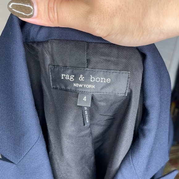 Rag & Bone Fletcher Blazer Navy Size 4 - Picture 6 of 8